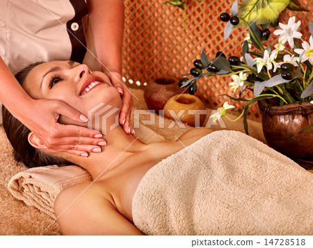 Woman getting body massage . Woman getting body massage . 14728518