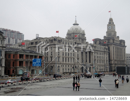 Shanghai Huangpu District along the Huangshan East Road, Hongkong Shanghai Bank Building (Central) Jiang Hsien (right) 14728669