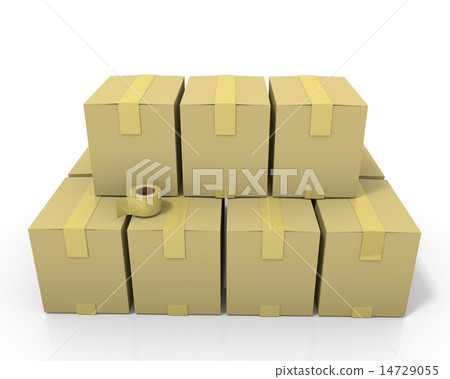 Cardboard box and gum tape 14729055