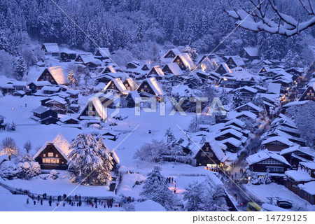 Snow Shirakawa Town 14729125