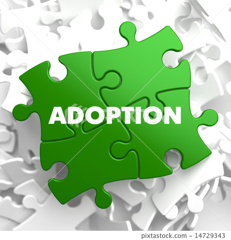 Adoption on Green Puzzle. 14729343
