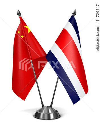 China and Costa Rica - Miniature Flags. 14729547
