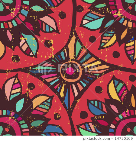 Hand made bizarre seamless pattern - Stock Illustration [14730169] - PIXTA