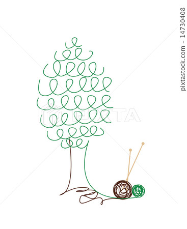 a tree is knitted from woolen threads spokes a tree is knitted from woolen threads spokes 14730408