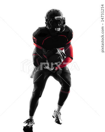 american football player runner running  silhouette 14731254