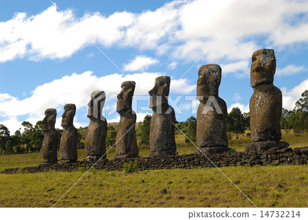 智利復活節島啊·Akibi的Moai 智利復活節島啊·Akibi的Moai 14732214