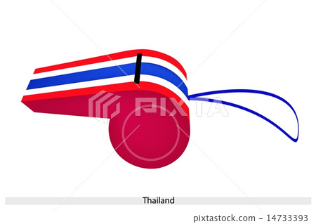 Red, White and Blue Stripe on Thai Whistle Red, White and Blue Stripe on Thai Whistle 14733393