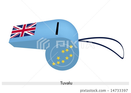 A Light Blue Whistle of Tuvalu Flag A Light Blue Whistle of Tuvalu Flag 14733397