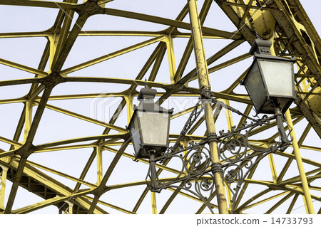 Decorative lamps hanging from bridge Decorative lamps hanging from bridge 14733793
