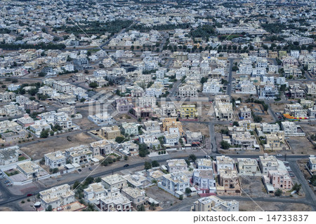 muscat arabic town aerial view landcape 14733837