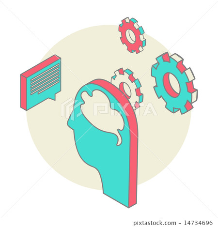 Human head idea - isometric style  14734696