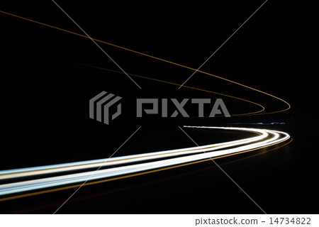 Car light trails in the tunnel. Car light trails in the tunnel. 14734822