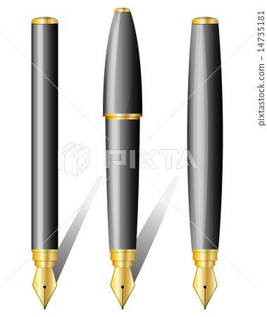 Black pen isolated on the white background. Vector illustration Black pen isolated on the white background. Vector illustration 14735181