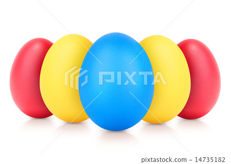 multi color eggs isolated on white multi color eggs isolated on white 14735182
