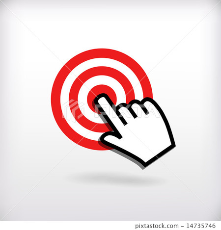 Achieving goal. Vector image over white backgroun Achieving goal. Vector image over white backgroun 14735746
