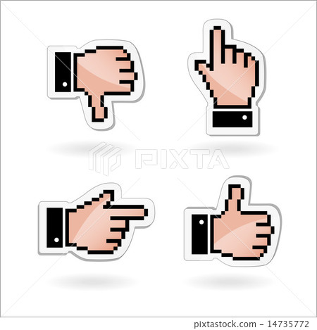 Pixel Cursors Icons Hand Arrow And Heart Vector Stock Illustration 14735772 Pixta - stock photo pixel heart with cursor arrow 10937775 roblox