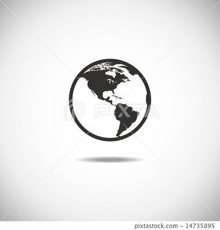 Globe earth vector icon on a white background - Stock Illustration ...