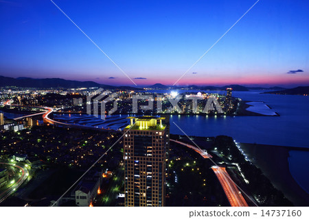 Night view of Hakata from Fukuoka Tower Night view of Hakata from Fukuoka Tower 14737160