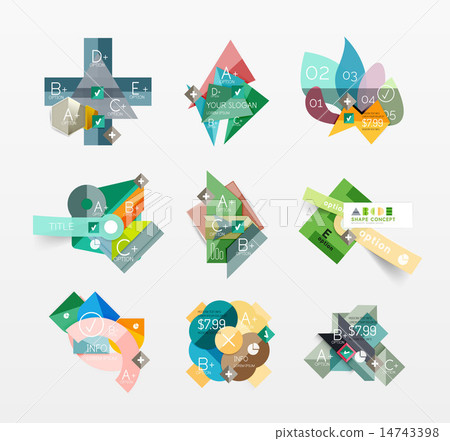 Set of vector abstract geometric layout - Stock Illustration [14743398 ...