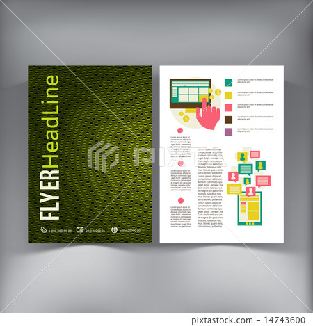 Abstract  Brochure Flyer design vector template. 14743600