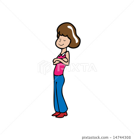 Girl crossing arms 14744308