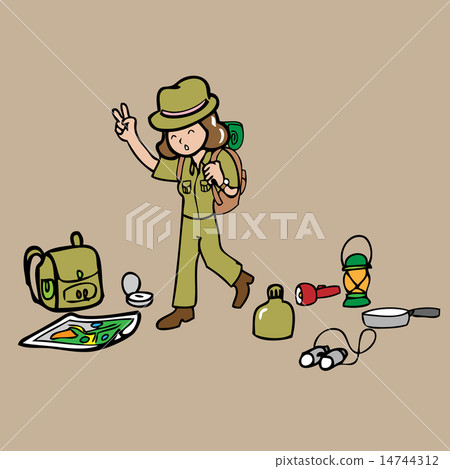 Girl prepare for camping 14744312