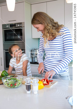 Happy family preparing lunch together 14745965