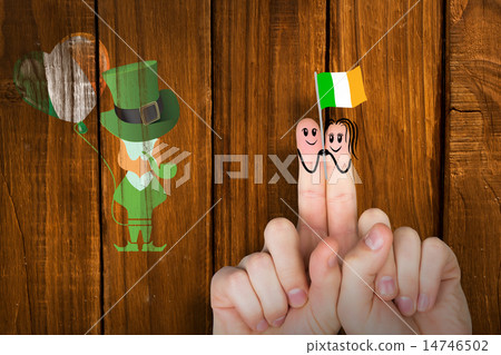Composite image of patricks day fingers 14746502
