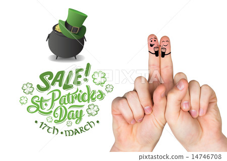Composite image of patricks day fingers 14746708