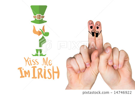 Composite image of patricks day fingers Composite image of patricks day fingers 14746922