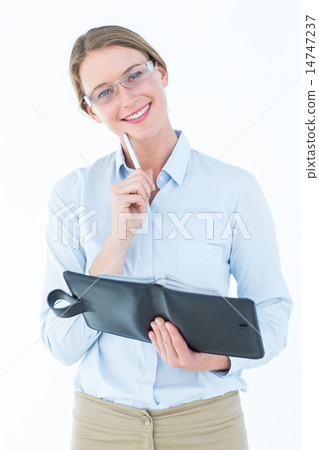 Smiling businesswoman looking at camera 14747237