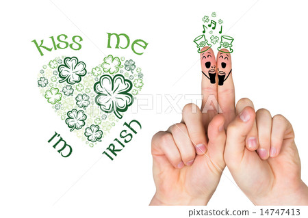 Composite image of patricks day fingers 14747413