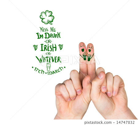 Composite image of patricks day fingers 14747832