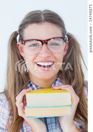 Geeky hipster smiling at camera 14748873