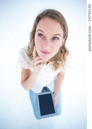 Woman using tablet pc 14749146