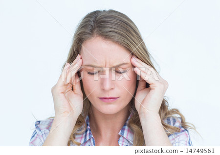 Pretty hipster with headache Pretty hipster with headache 14749561