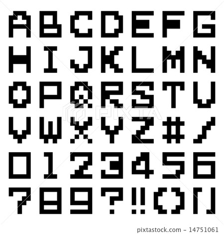 Dot picture font (black) 14751061