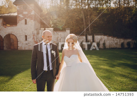 blonde bride with her groom blonde bride with her groom 14751393
