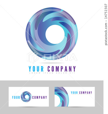 Blue business logo vector 14751507