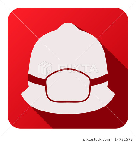 Flat icons of fireman helmet 14751572