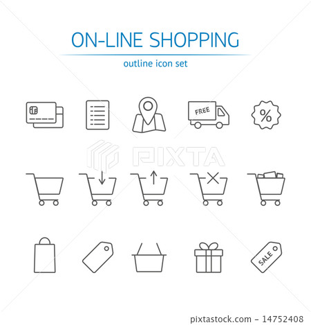 Online shopping icons set Online shopping icons set 14752408