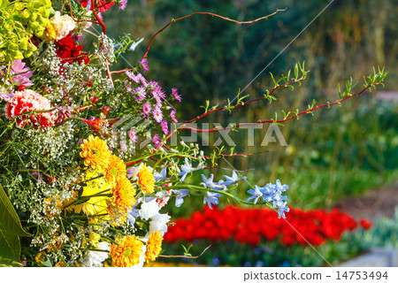 Flower bouquet on spring park Flower bouquet on spring park 14753494