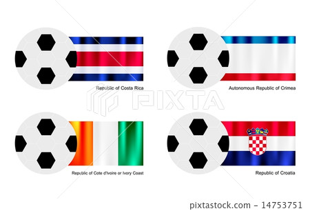 Football Costa Rica,Crimea, Ivory Coast Flag 14753751