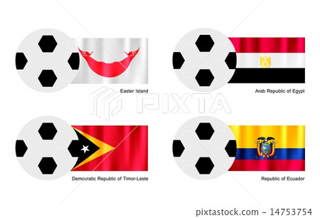 Football Easter Island,Egypt,Timor Ecuador Flag 14753754