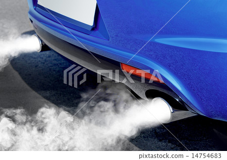 pollution of environment from powerful car 14754683