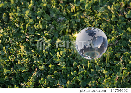 The earth enveloped in green 14754692