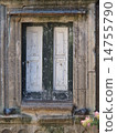 Texture of old stone walls and windows in Matera (vintage background material, architectural details) 14755790