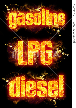 Fire Text Gasoline LPG Diesel Fire Text Gasoline LPG Diesel 14756257