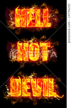 Fire Text Hell Hot Devil Fire Text Hell Hot Devil 14756292