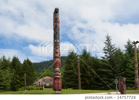 A Native American totem pole A Native American totem pole 14757728